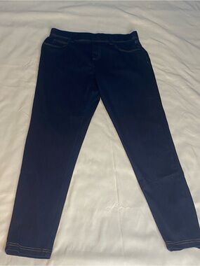 Serra Womens Dark Wash Stretch Skinny Jeans Size L Pull On Blue